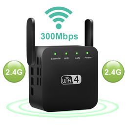 Wireless WIFI Repeater 300Mbps Dual Antenna Wi-Fi Finders Wi/Fi Long Range Extender 2.4G Wi-Fi WD-611U