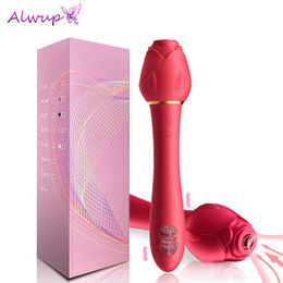 Vibrators Sucking Rose Vibrator Female Clitoris Sucker Vacuum Stimulator Vaginal Massagers Adults Goods Rose Vibrating Sex Toy for Women 230303