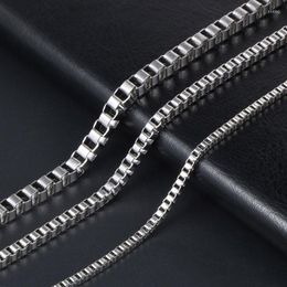 Chains Stainless Steel Box Chain Necklace For Woman Men Hypoallergenic Pendant Boys Girls Choker Hip Hop Punk Gifts Collar