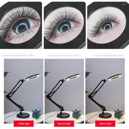 Table Lamps USB LED Reading Light Magnifying Glass Beauty Tattoo 3-color 10-speed Long Arm Indoor Dimming For Electronics Repair