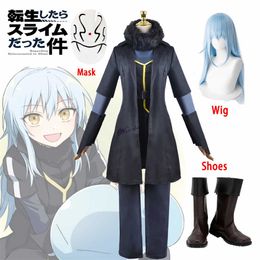 Anime Costumes Anime That Time I Got Reincarnated As A Slime Rimuru Tempest Cosplay Come Boots Wig Mask Halloween Carnival Suit Clothes Z0301