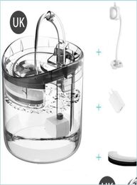 Кошачьи чаши кормушки 1 8L Педанная вода дозатор с прозрачным фильтром кмесителя