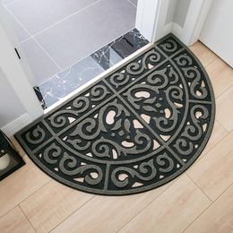 Carpets Dust Removal Door Mats Non-slip Foot Doormats Bathroom Carpet Solid Colour Durable Flocking Soft Home Rug