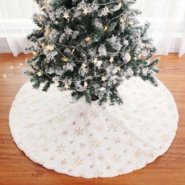 Christmas Decorations 90Cm Embroidered White Gold Glitter Tree Group Snowflake Year Home Dec