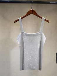 Women's Tanks Casual Women's Sexy Vest Halter Tops Sequin Tank Sleeveless Knitted Pullover Basic Tees Camis Women Clothing Corset