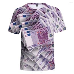 Men's T Shirts 2023 United States Dollar T- Shirt 3D Men/Women T-Shirt Monkey Short Sleeve Tee Boys/Girls Tshirt Summer Money Style Tops