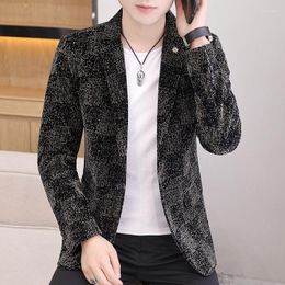 Men's Suits 2023 Korean Suit Jackets Men Classic Plaid Slim Casual Business Dress Blazers Streetwear Social Costume Homme Clothing