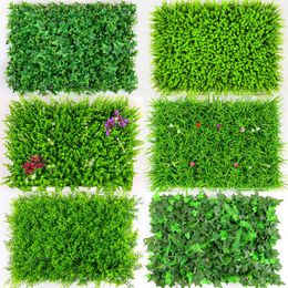 Decorative Flowers Artificial Plant Wall 40x60cm Panels Topiary Hedge Fake Screen UV Protected For Outdoor Indoor Garden Fence Backyard