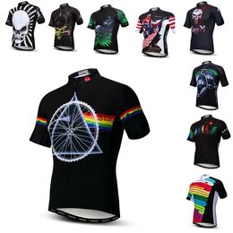 Cycling Shirts Tops Weimostar Funny Cycling Jersey Men Summer MTB Bike Jersey Anti-UV Cycling Shirt Racing Sport Bicycle Clothing Road Cycle Wear T230303