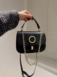 7A BLONDIE Shoulder Bag Real Leather Crossbody Strap Leather Round Interlocking Designer Luxury Bags Crossbody Chain Flap