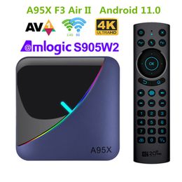 Android 11 A95X F3 Air II TV Box Amlogic S905W2 RGB BT5.0 TVBOX 2.4G 5G Wifi 4K HDR Media Player Set Top Box PK TX3 Mini Plus