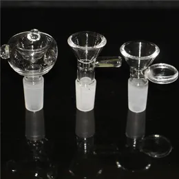 Hookahs 10mm 14mm With handle clear Glass Bowls For Hookahs Herb Tobacco Bongs Oil Rigs smoking accessories