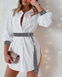Casual Dresses VAZN 2020 Hot Sales Vacation Georgette Dress Untidy Energy Sexy Fashion Round Neck Full Sleeve Nature Women Loose Midi Dress Z0216