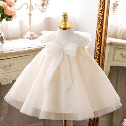 Girl's Dresses Toddler Baby Christening White Dress for Girls Newborn Wedding Party 1st Birthday Princess Dress Evening Girl Clothes Prom Gown