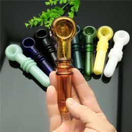 2023 Europe and Americaglass pipe bubbler smoking pipe water Glass bong Color 3-wheel glass pipe