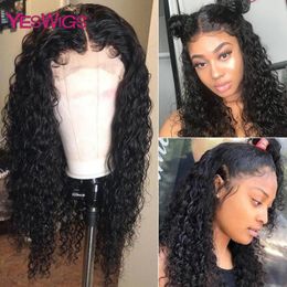 Virgin HD 13x4 Lace Frontal 4x4 5x5 Closure Wig Human Hair Pre Plucked For Women Deep Curly Wave Front With Baby