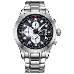 Wristwatches Yelang Mens Watches Sport Chronograph Watch Military Quartz Wristwatch Luminous 100m Waterproof Sapphire Mirror