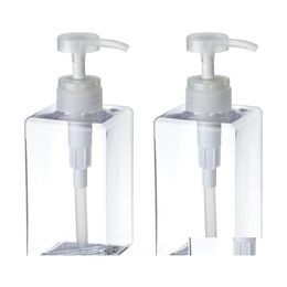 car dvr Packing Bottles 450Ml Refillable Empty Plastic Soap Dispenser Bottle Pump For Cosmetic Shampoos Bath Shower Liquid Lotion Drop Deliv Dh0Es