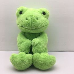 Plush Dolls 40cm Green Frog Plush Toy Build A Bear Soft Stuffed Frog Plushie Figure Doll Stuffed Doll HighGrade Children Gift Room Decor 230303