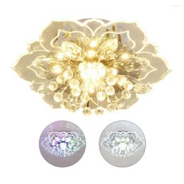 Chandeliers Modern Light Flower Shape Ceiling Crystal Chandelier Bedroom Living Room Interior Hallway Kitchen LED Lighting