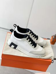 Luxus-Design hüpfende Sneakers Schuhe für Männer technische Leinwand Wildleder Ziegenkinsport-Licht alleinige Trainer Italien Brands Herren lässig Walking EU38-46 Box