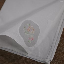 Table Napkin N096 White Linen 1pieces 16"x16" Hand Embroidery Dinner Napkins