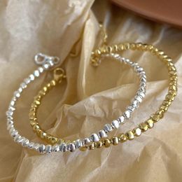 Authentic 925 Sterling Silver Bead Ball Chain Bracelet New Simple Handmade Beaded Bracelets Wedding Party Gifts