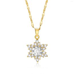 Pendant Necklaces Crystal Star Necklace Elegant Fashion Cubic Zirconia Women Jewelry