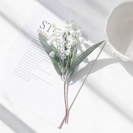 Home decoration flowers simulation lily of the valley European-style small fresh wedding pie rival bouquet