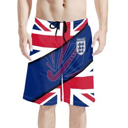 Shorts para hombres Reino Unido Inglaterra Impresiones de diseño azul Rojo Pantalones de playa de verano Moda Rápida Fiesta de entrenamiento de Running Running 230303
