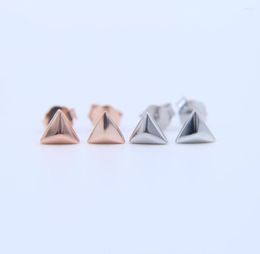 Stud Earrings Fashion 2023 Women Silver Triangle Jewellery Geometric Simple Brincos 925 Sterling