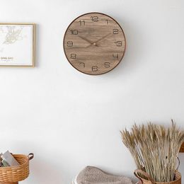 Wall Clocks Kitchen Wood Restroom Clock Battery Bed Desk Calendar Personalised Round Teen Reloj Pared Decoration