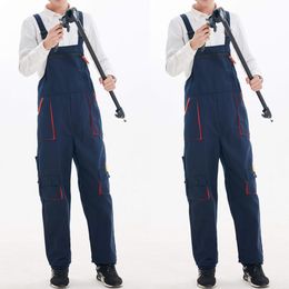 Men's Pants Fashion Men Casual Nylon Loose Heavy Duty Work Jumpsuit Overalls Mechanic Wears Tooling Belt 230303