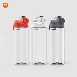 Water Bottles Mijia Quange Hello life Tritan Sports Cup Safety Lock Resistance High Temperature for Replenishing Water Outdoor Bottle 230303