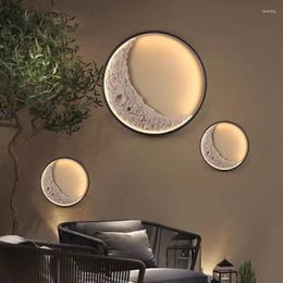 Wall Lamp Nordic Lamps Home Light Fixtures Outdoor Indoor Lighting Bedroom Living Room Garden Decoration Simple Modern Moon Concret