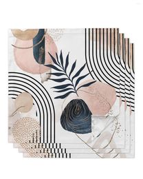 Table Napkin Modern Boho Geometric Abstract 4/6/8pcs Cloth Decor Dinner Towel For Kitchen Plates Mat Wedding Party Decoration