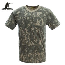 Men s T Shirts MEGE Military Camouflage Breathable Combat T Shirt Men Summer Cotton T shirt Army Camo Camp Tees 230302