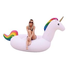 Giant Unicorn Floats Pool Swan swim Pool Toy Swimming Pegasus Float Inflatable Air Mattress Toy Adult children floating Seats ring Water Lounge Raft