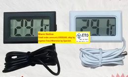 200pcs Digital LCD Screen Thermometer Refrigerator Fridge Freezer Aquarium FISH TANK Temperature GT Black white Color