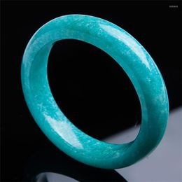 Bangle Precious Green Natural Amazonite Bracelets For Women Lady Crystal Fashion Stone Inner Diameter 55mm