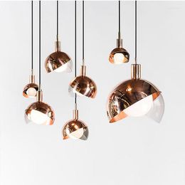 Pendant Lamps Vintage Led Salle A Manger Industrial Glass Geometric Light Box Design Lamp Lustre Suspension