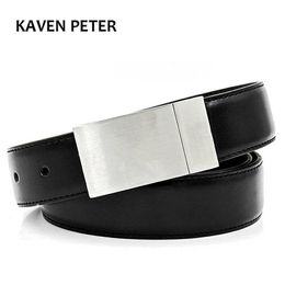 Belts Genuine Leather Luxury Strap Male Plain Belts Buckle For Trousers Reversible Belts Men High Quality Cow Belt 35 cm Width Z0228