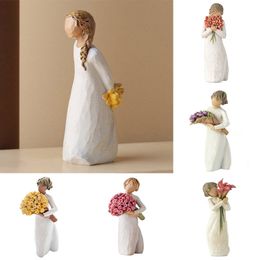 Decorative Objects Figurines Mom And Son Figurine Home Ornament Minimalist Resin Crafts Dad And Children Sclupture Decor Tabletop Christmas Gift For Family 230303