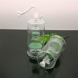 Hookahs new Europe and Americaglass pipe bubbler smoking pipe water Glass bong Classic double sand core filtration glass water bottle