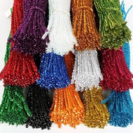 Glitter Chenille Stems Pipe Cleaners Plush Tinsel Stems Wired Sticks Kids Educational DIY Craft Supplies Toys Crafting