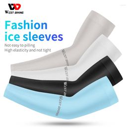 Knee Pads WEST BIKING High Flexibility Sports Ice Arm Sleeves Breathable Quick-drying Cycling Summer Outdoor Anti-UV Running