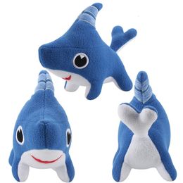 Plush Dolls 11 Inch Shark Dog Plush Toy Shark Dog Stuffed Animals Blue Shark Stuffed Animals Plushies for Baby Boys Girls Kid Birthday Gift 230303