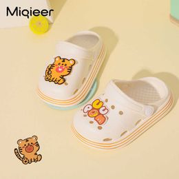 Slipper Kids Clogs Girls Boys Children Garden Shoes Cartoon Animals Non Slip Beach Sandals Home Slippers Toddler Baby Bathroom Mules T230302