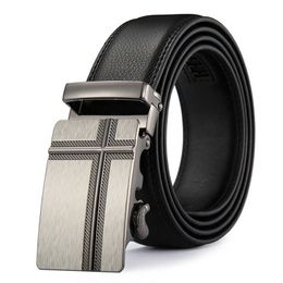 Belts Belt Men Fashion Men's Luxury Designer Cowskin Belts for Jeans Genuine Leather Strap Automatic Buckle Cummerbunds Ceinture Homme Z0228