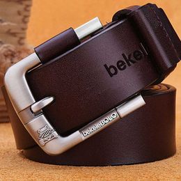 Belts Men High Quality Belt 100 Genuine Leather Designer Brand Luxury Male Waist Strap Fashion Vintage Cowskin Jeans Pin Buckle Belts Z0228